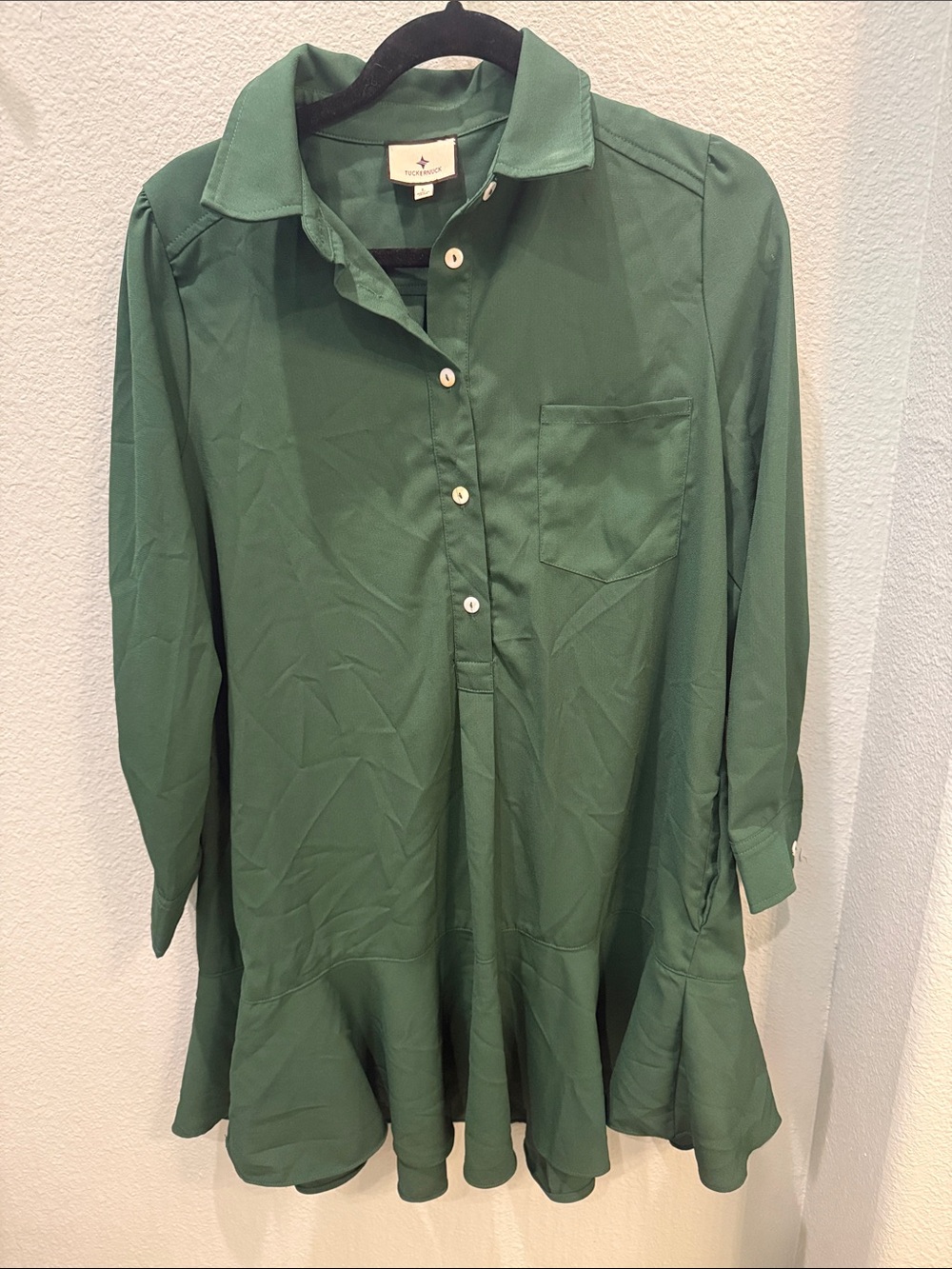 Tuckernuck Green Callahan Shirt Dress Large